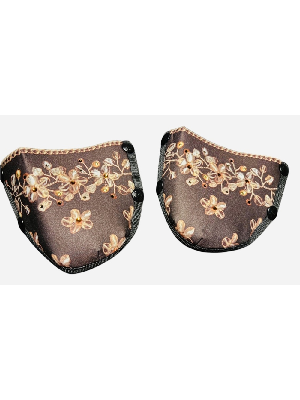 NIP Onesole Brown Clog Topper w/ Swarovski Crystals